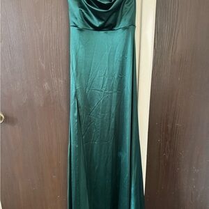 Windsor Spaghetti-strap Dark Green Dress